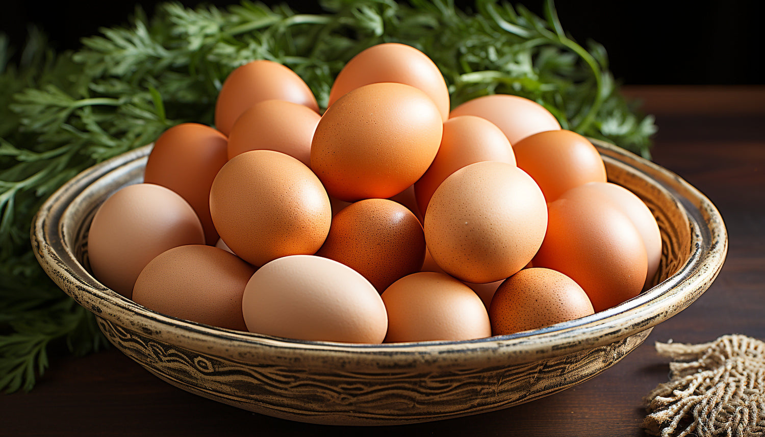 Huevos de Gallina contenta y feliz